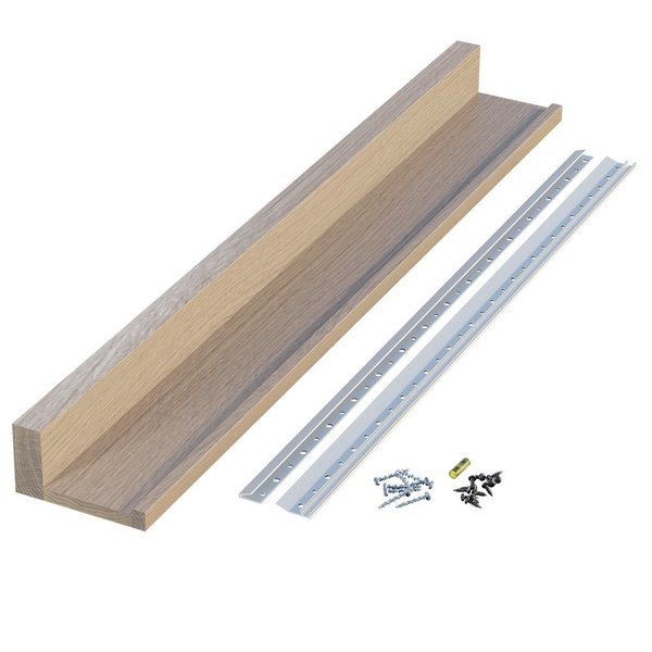 Designs Of Distinction 36" Slimline Channel Shelf - White Oak 01CHSHLF0436WK1